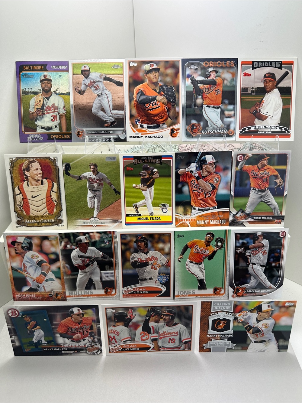 Orioles Miguel Tejada/Manny Machado Rookie/Adam Jones/Rutschman lot of 18